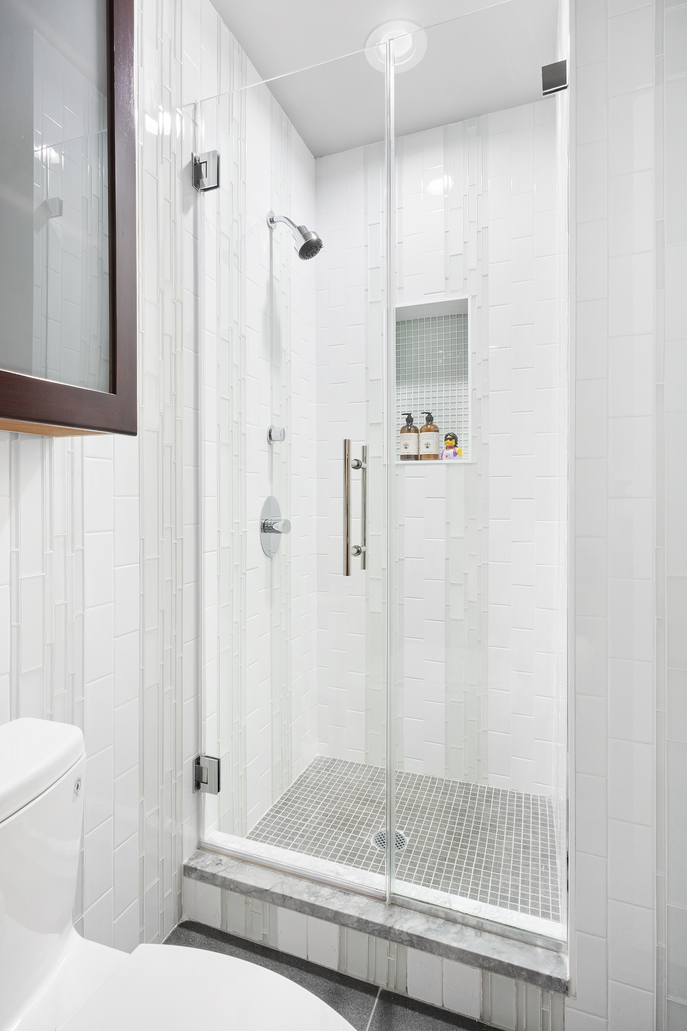 120 West 20th Street, Unit PH Manhattan, NY 10011 - Photo 11 of 15 a bathroom with a shower and a toilet