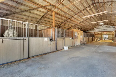 a view of a room with wooden walls