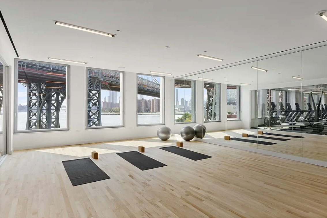 5 South 5th Street, Unit 913 Brooklyn, NY 11249 - Photo 15 of 24 a living room with furniture windows and a dining table