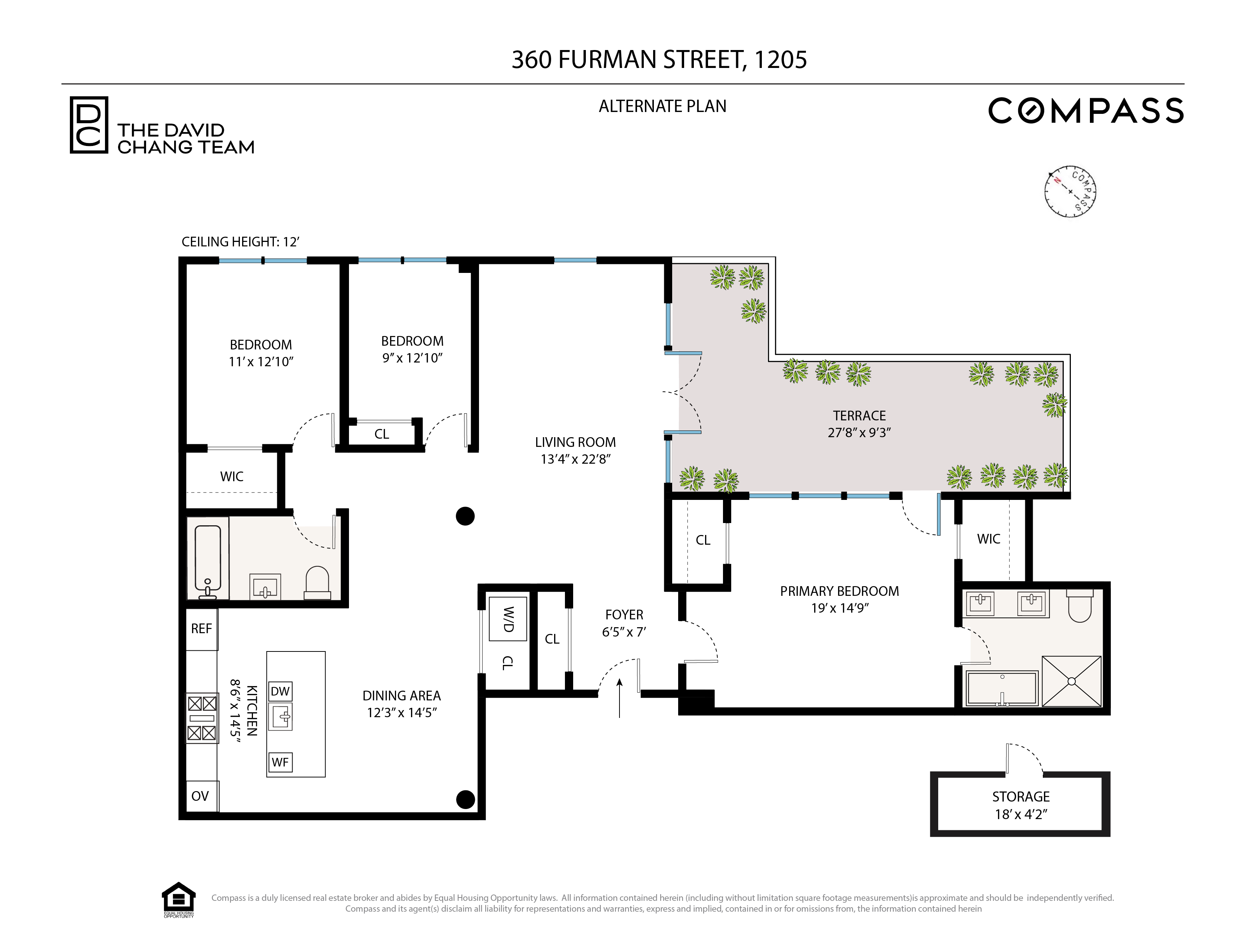360 Furman Street, Unit 1205 Brooklyn, NY 11201 - Photo 34 of 34 a picture of a floor plan
