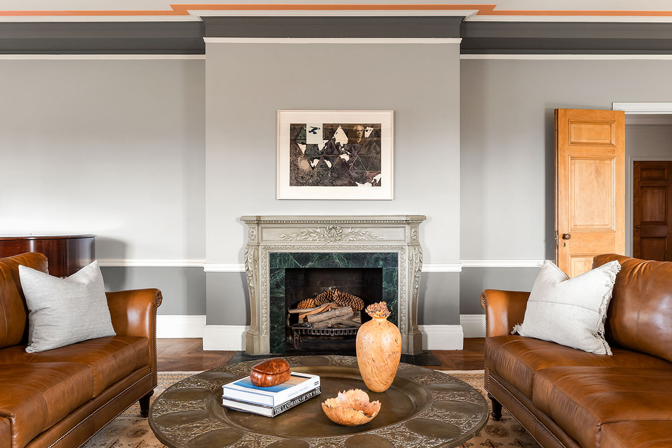 145-146 Central Park West, Unit 8C Manhattan, NY 10023 - Photo 3 of 17 a living room with furniture and a fireplace