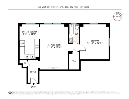 $975,000 | 110 West 86th Street, Unit 16C | Upper West Side