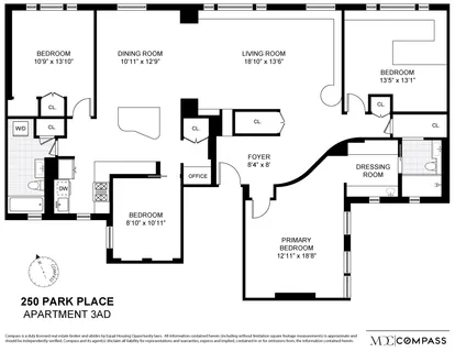 $1,850,000 | 250 Park Place, Unit 3AD | Prospect Heights