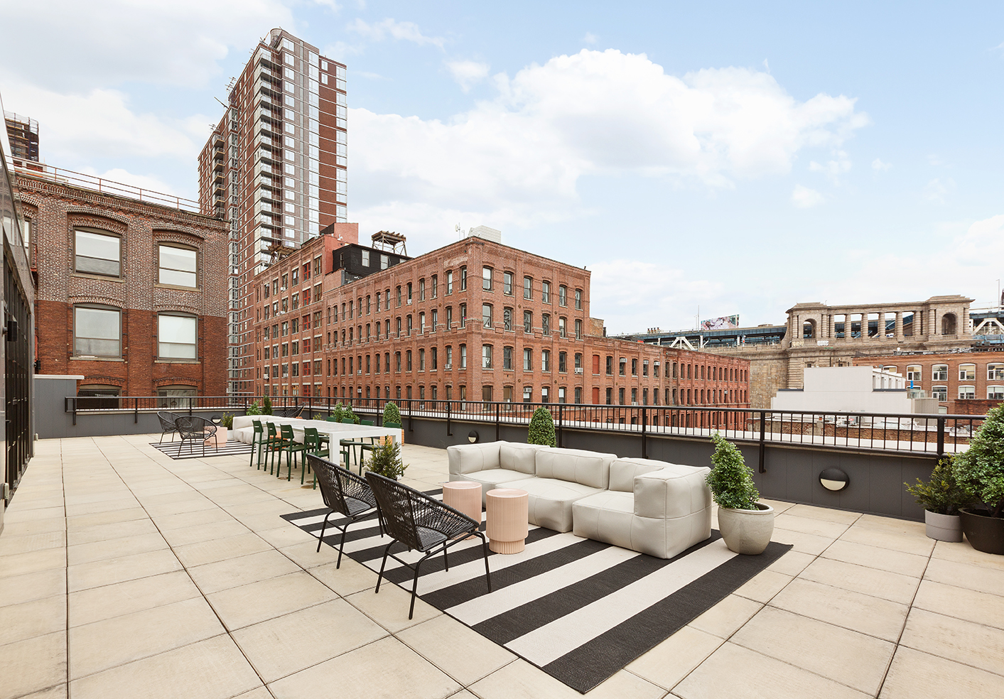 51 Jay Street, Unit PHE Brooklyn, NY 11201 - Photo 7 of 23 a view of roof deck with seating space and city view
