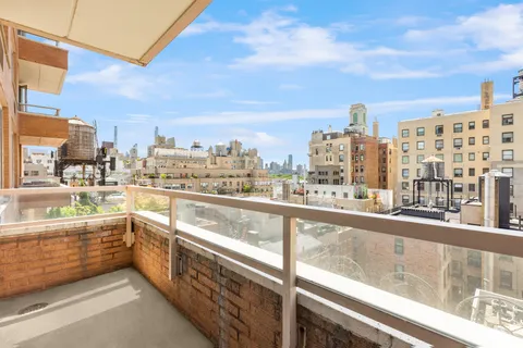 a view of city from balcony