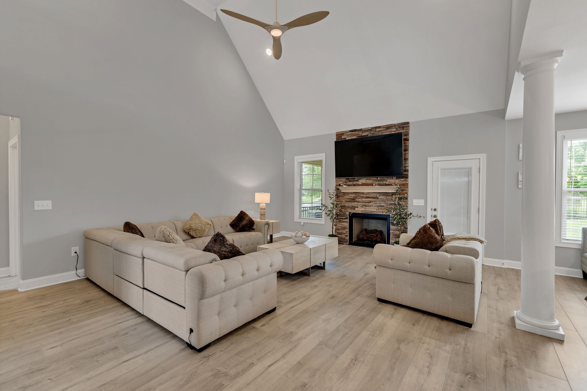 1484 Overlook Point Clarksville, TN 37043 - Photo 14 of 53 a living room with furniture and a flat screen tv
