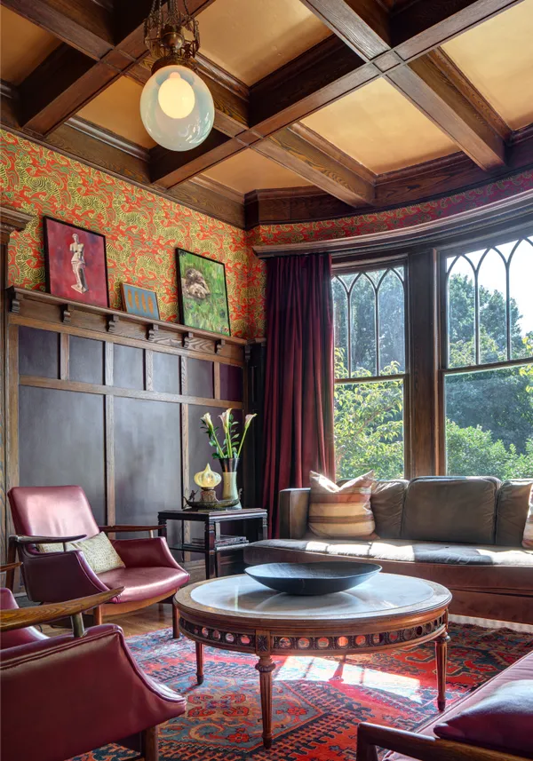 a room with furniture and window