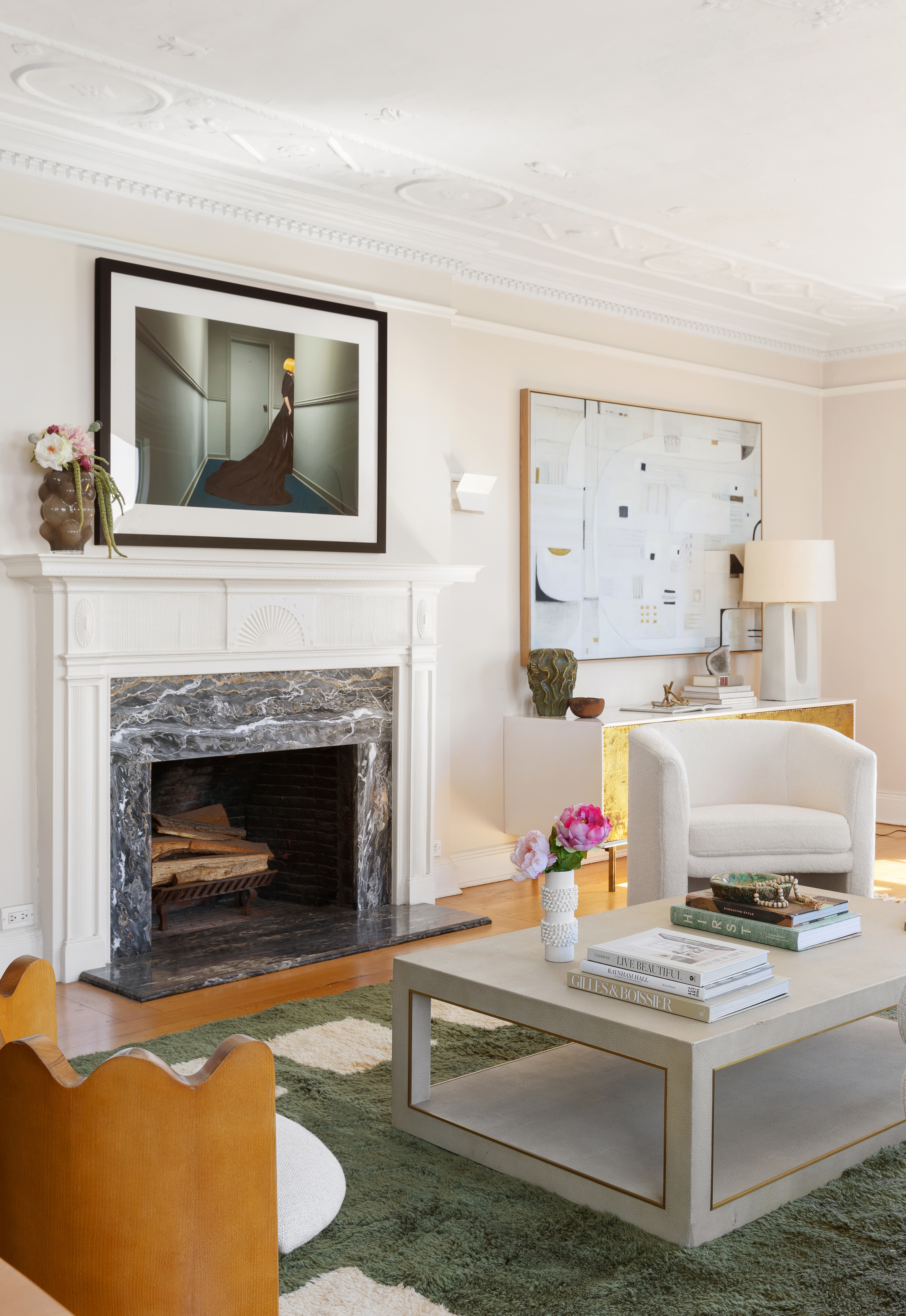 35 Prospect Park West, Unit 10B Brooklyn, NY 11215 - Photo 4 of 19 a living room with furniture and a fireplace