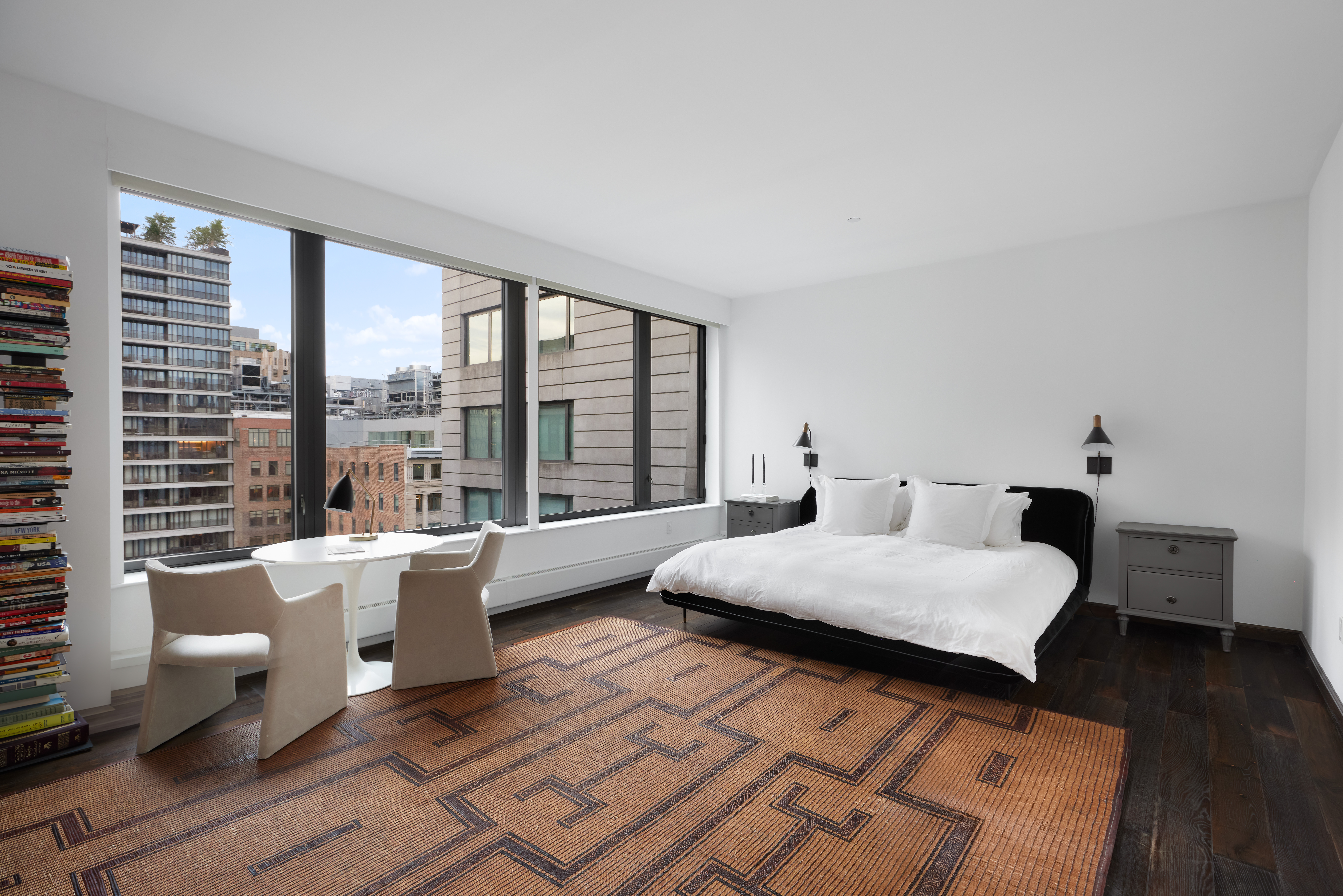505 Greenwich Street, Unit 14A Manhattan, NY 10013 - Photo 10 of 20 a living room with furniture and wooden floor