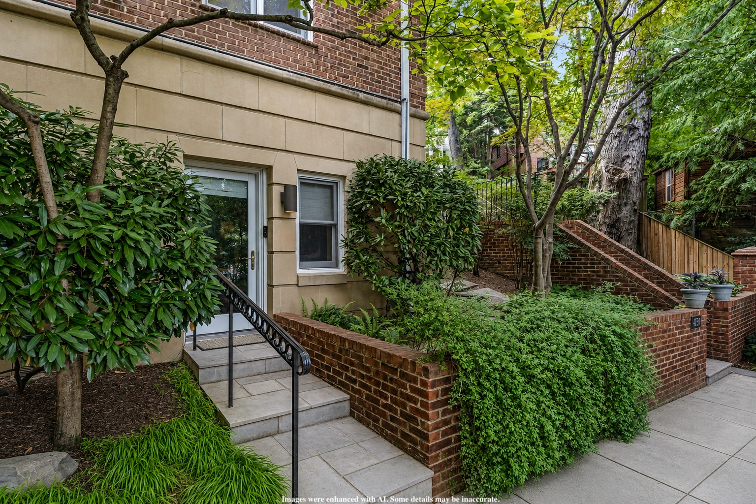 4753 Reservoir Road Northwest Washington, DC 20007 - Photo 5 of 51 a view of a house with a small yard and plants