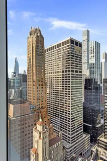 a view of a city with tall buildings