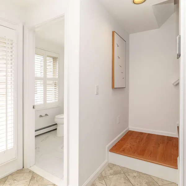 a view of walk in closet with window