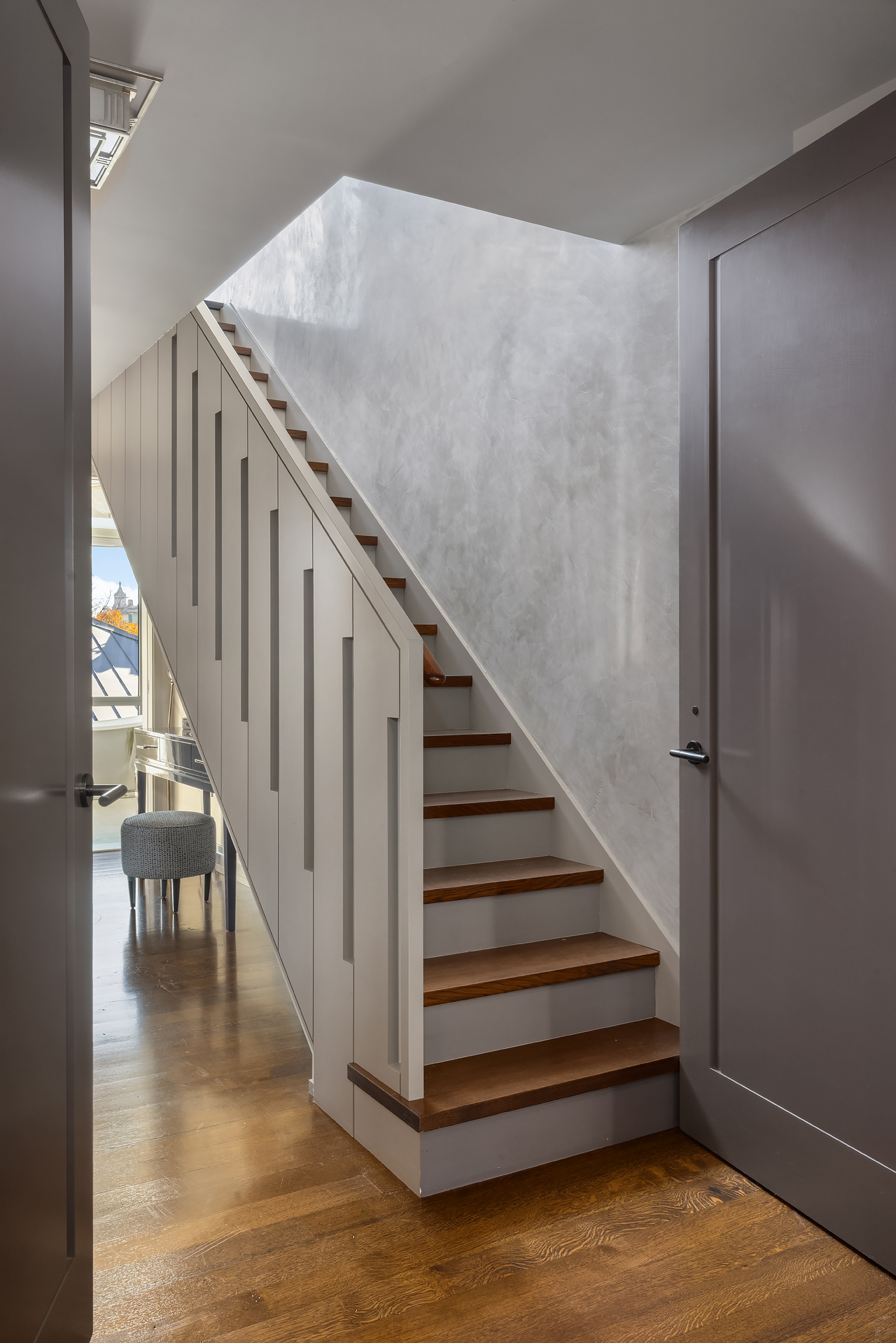 455 West 20th Street, Unit PH Manhattan, NY 10011 - Photo 14 of 21 a view of entryway and hall with wooden floor