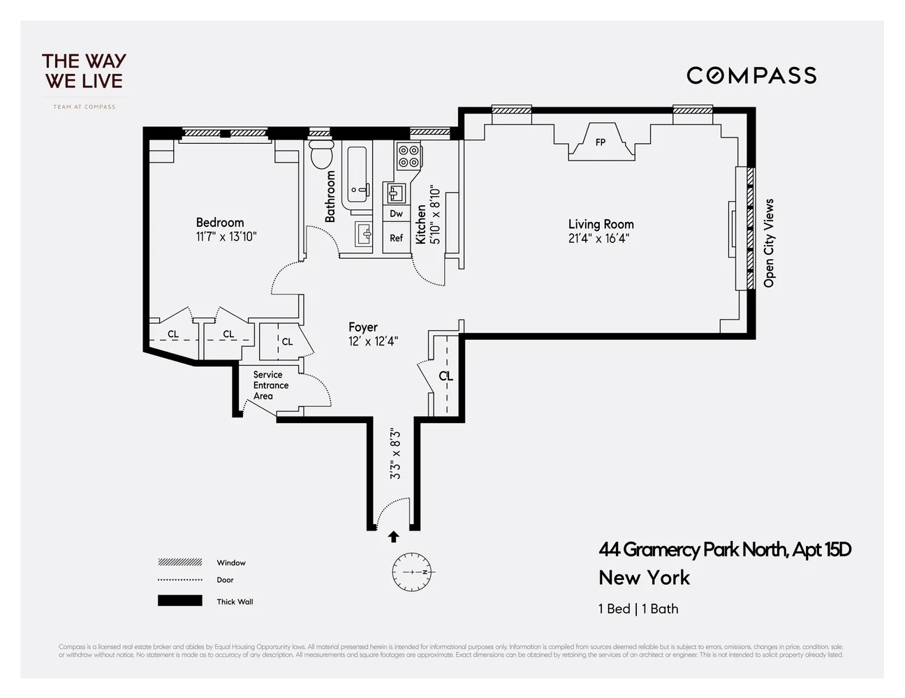 $1,695,000 | 44 Gramercy Park North, Unit 15D | Gramercy