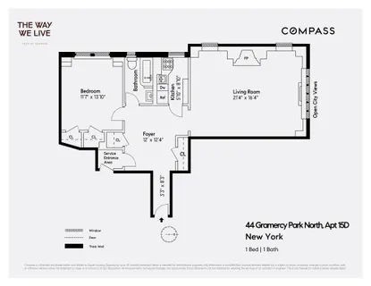 $1,695,000 | 44 Gramercy Park North, Unit 15D | Gramercy