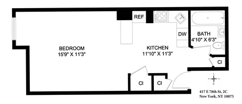$405,000 | 417 East 78th Street, Unit 2C | Upper East Side