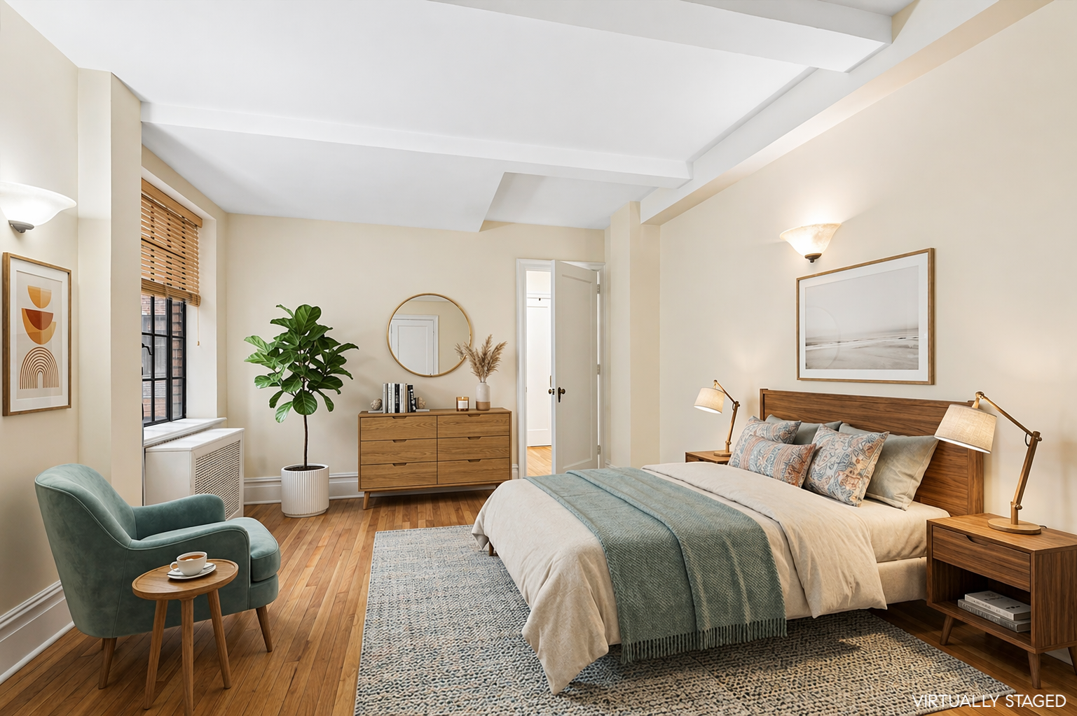 444 East 52nd Street, Unit 3C Manhattan, NY 10022 - Photo 10 of 19 a bedroom with a bed and window