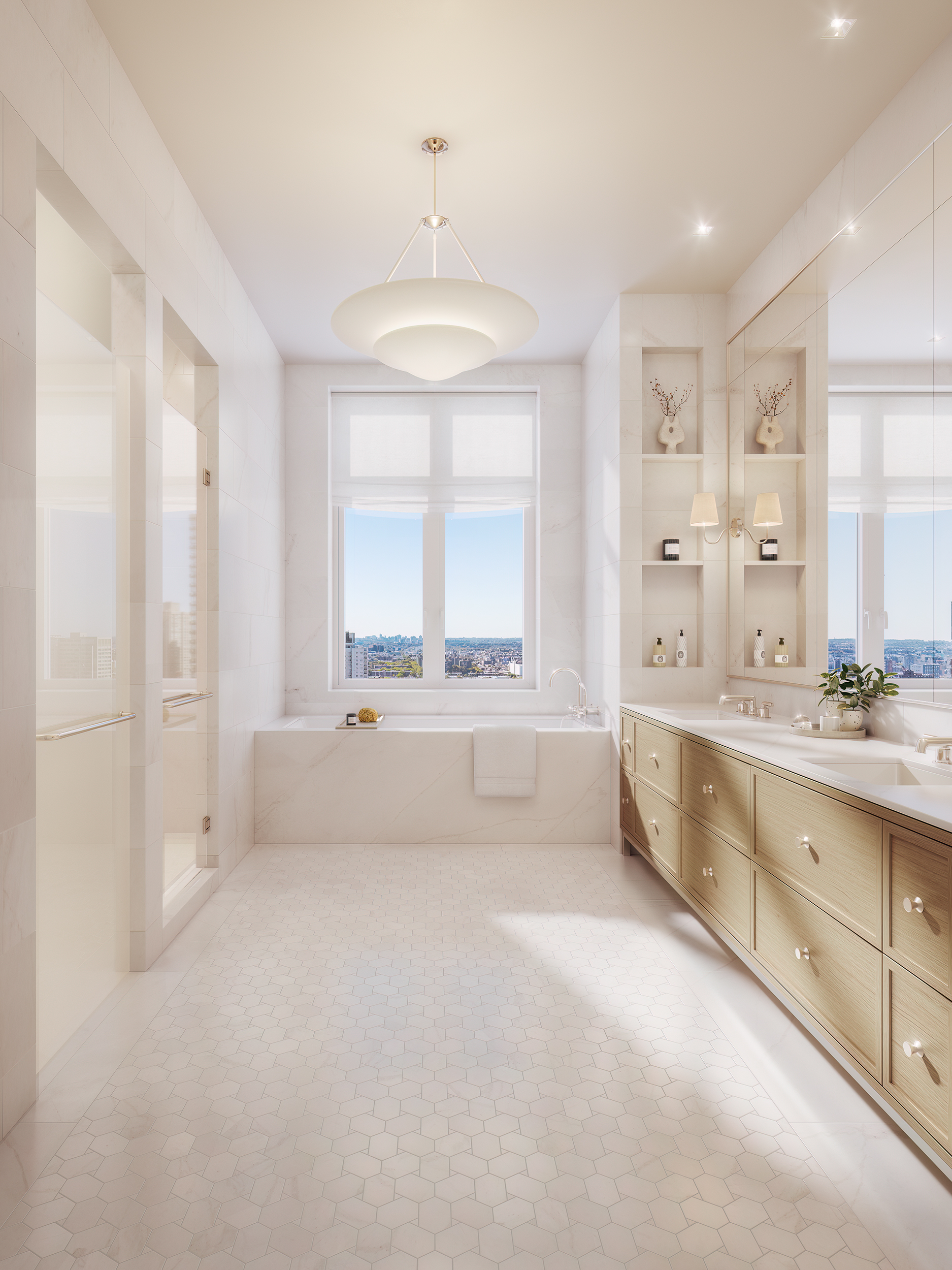 255 East 77th Street, Unit PHB Manhattan, NY 10075 - Photo 7 of 27 a large white room with a large window and a glass door