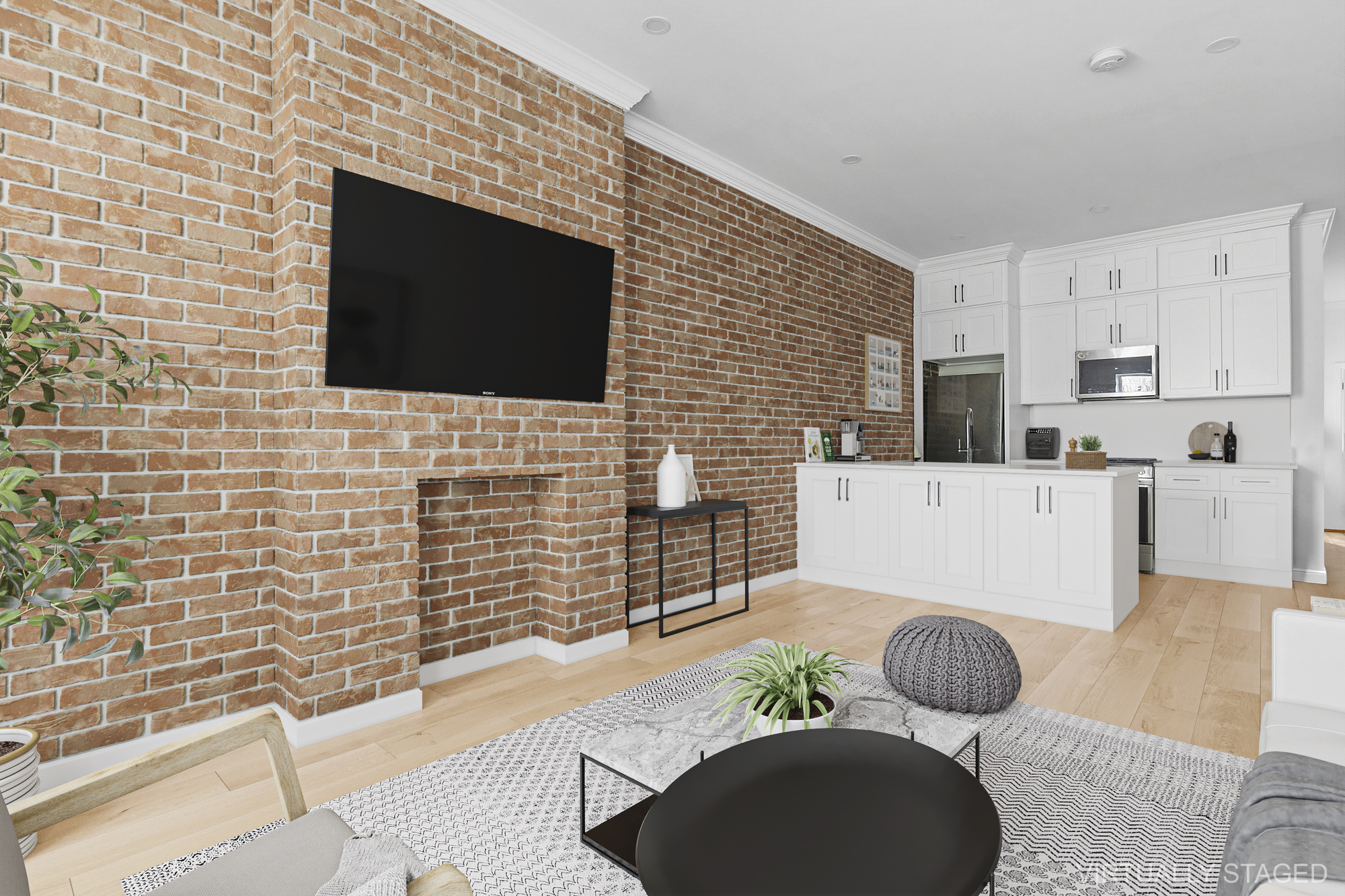 1541 Nostrand Avenue Brooklyn, NY 11226 - Photo 2 of 16 a living room with furniture and a flat screen tv