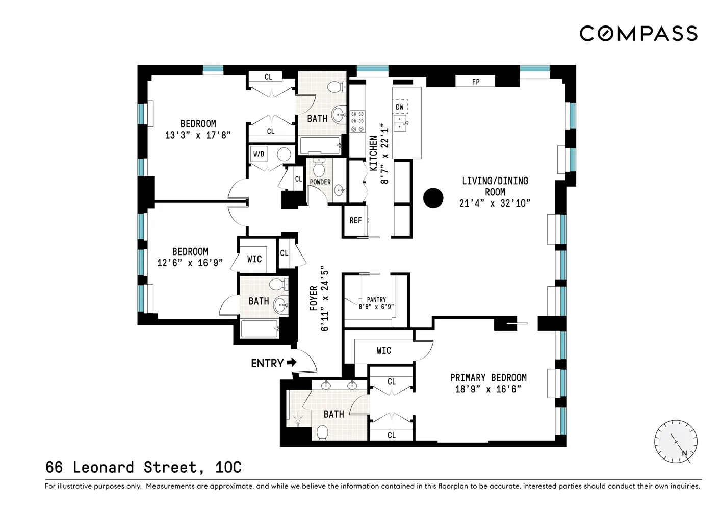 $5,350,000 | 66 Leonard Street, Unit 10C | TriBeCa