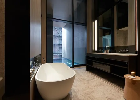 a room with table and chair