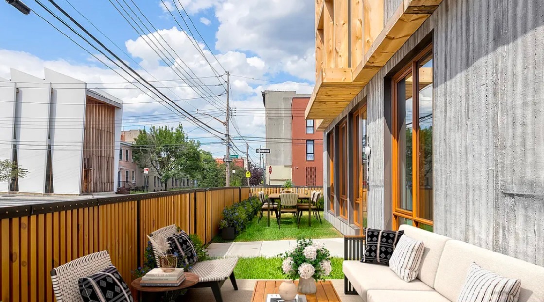 199 Conover Street, Unit GARDEN A Brooklyn, NY 11231 - Photo 9 of 12 a view of a patio with couches chairs and potted plants