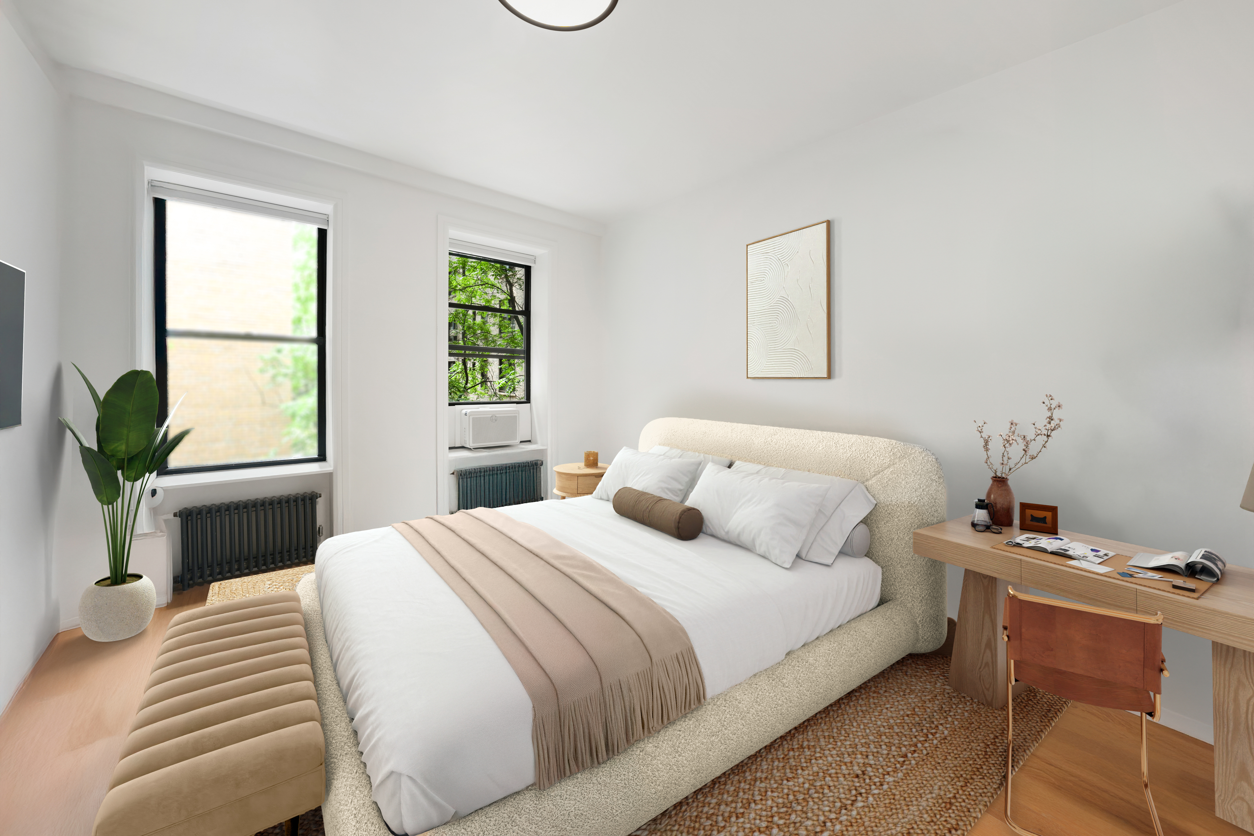 176 West 87th Street, Unit 1H Manhattan, NY 10024 - Photo 9 of 19 a bedroom with a bed and a window