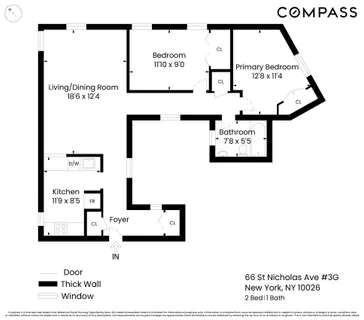 $625,000 | 66-72 St Nicholas Avenue, Unit 3G | Harlem