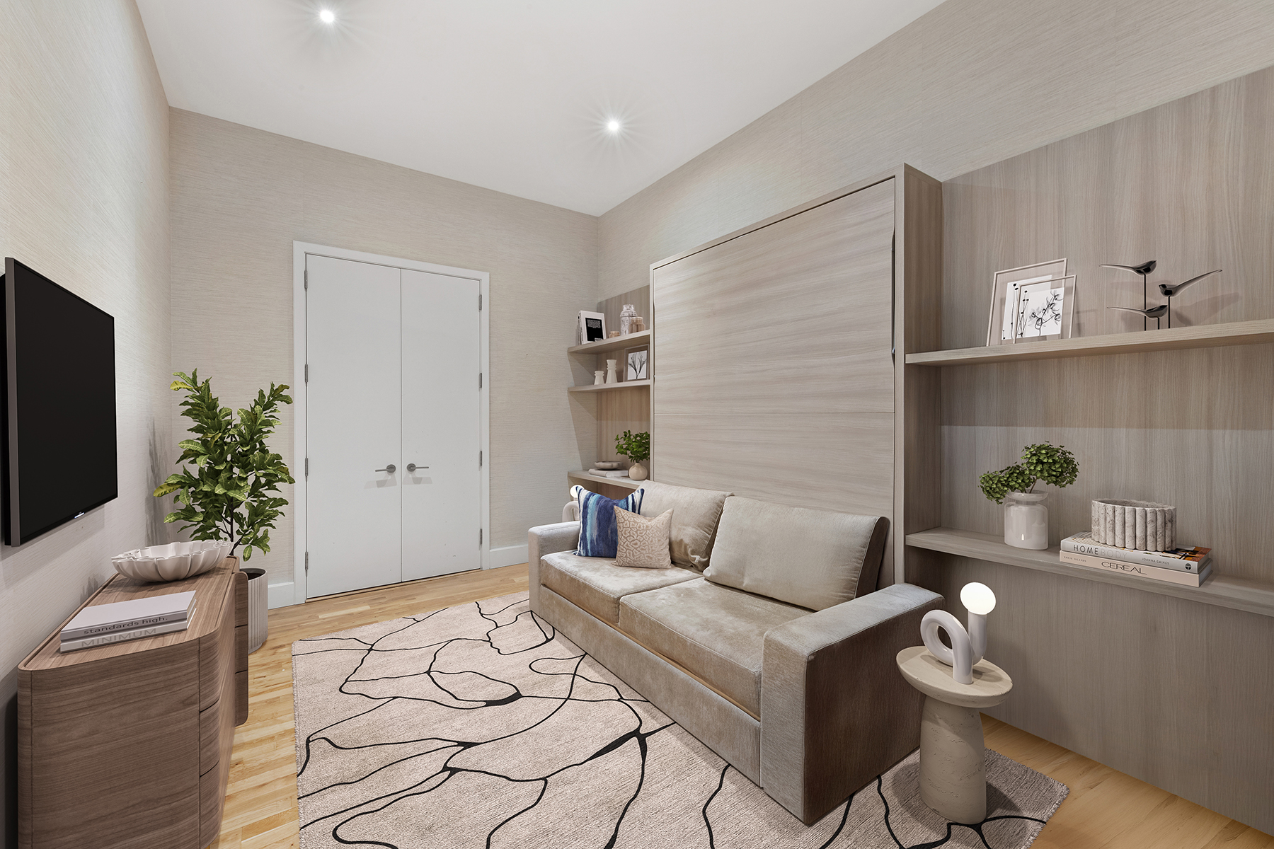 360 Furman Street, Unit 322/323 Brooklyn, NY 11201 - Photo 13 of 42 a living room with furniture and flowers