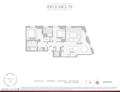 $2,995,000 | 100 Barclay Street, Unit 14K | TriBeCa