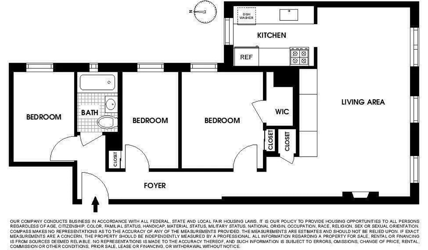 210 West 21st Street, Unit 6RE Manhattan, NY 10011 - Photo 13 of 13 a picture of a floor plan