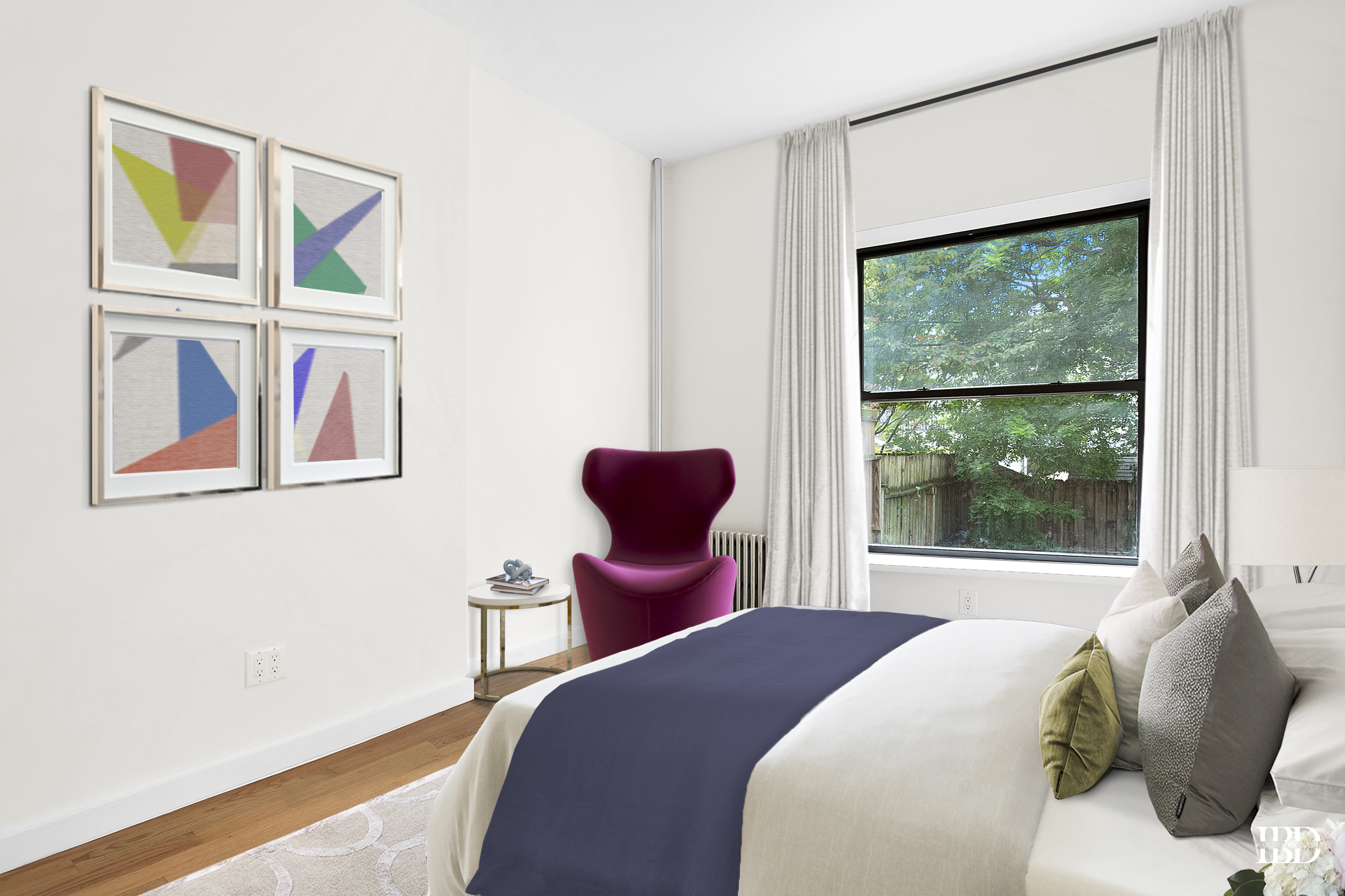 468 Sackett Street, Unit 1 Brooklyn, NY 11231 - Photo 4 of 9 a bedroom with a bed and a large window