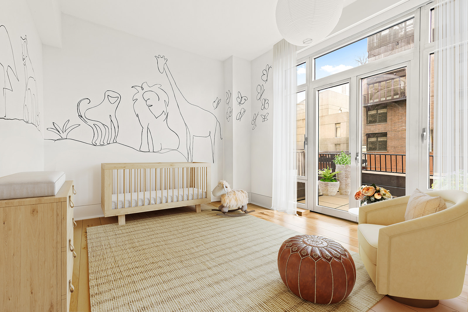 205 West 76th Street, Unit PH1F Manhattan, NY 10023 - Photo 9 of 18 a bedroom with furniture and a large window