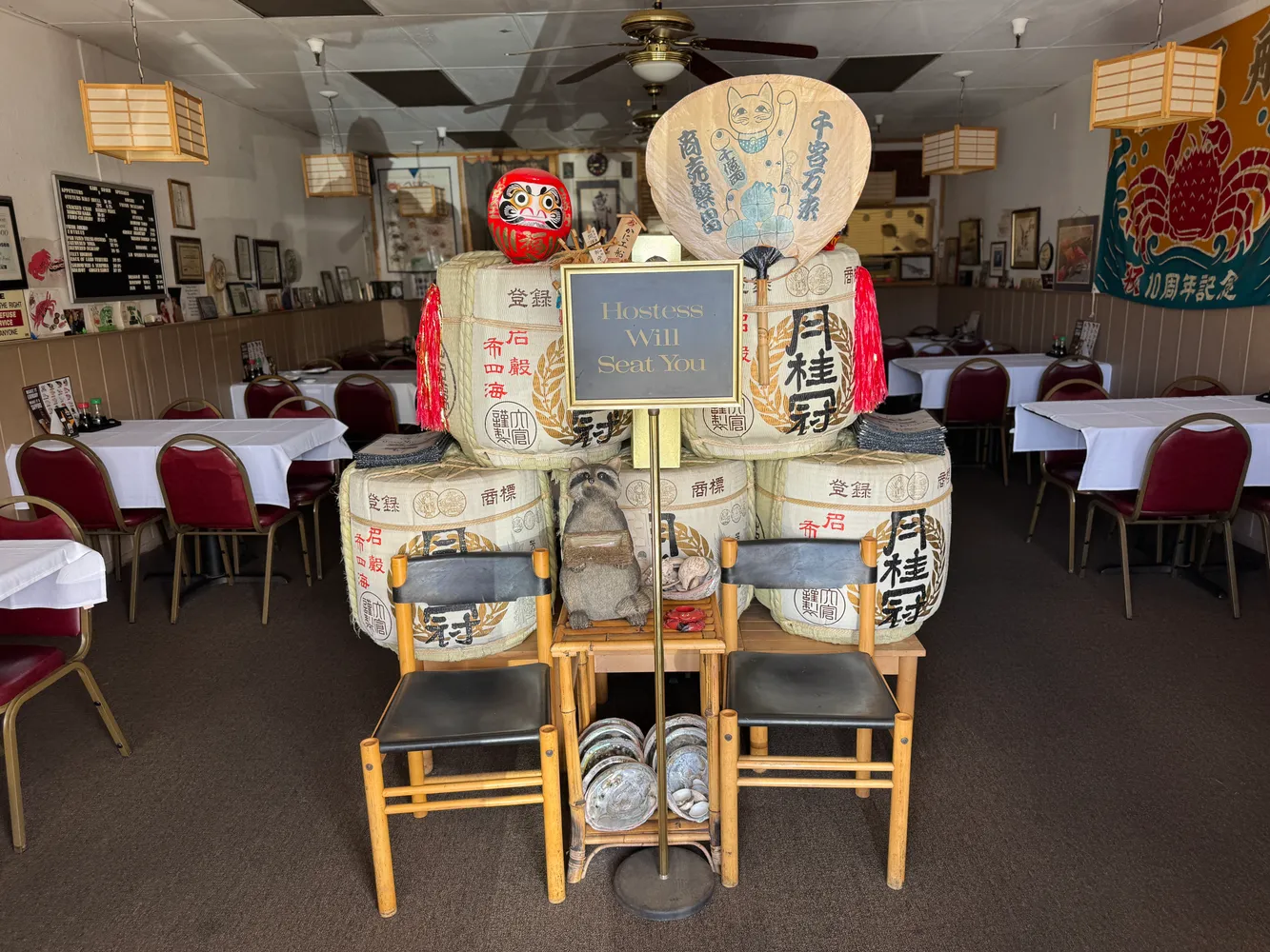 a storage utility room view