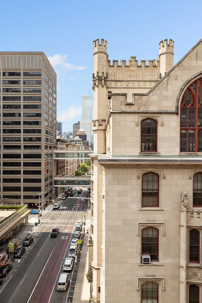 a front view of a building with lot of windows