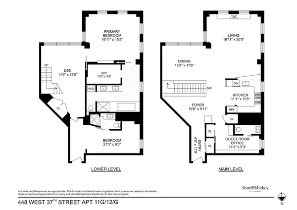 $3,795,000 | 448 West 37th Street, Unit 11G/12G | Hudson Yards