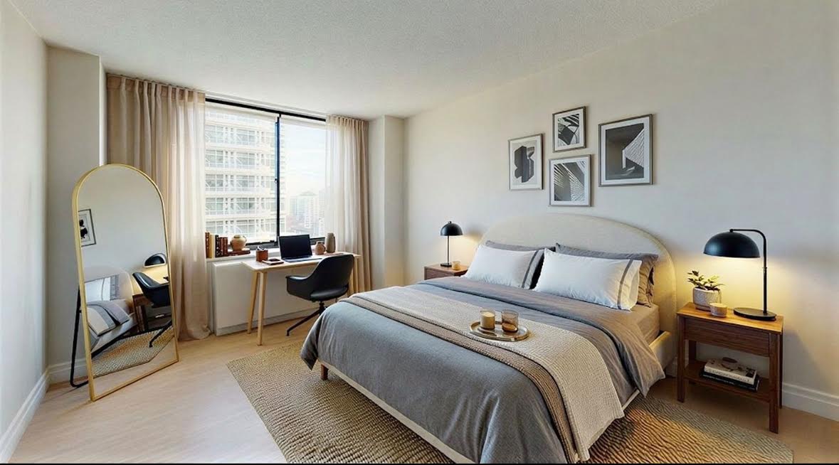 155 East 29th Street, Unit 7D Manhattan, NY 10016 - Photo 2 of 8 a bedroom with a bed and a window