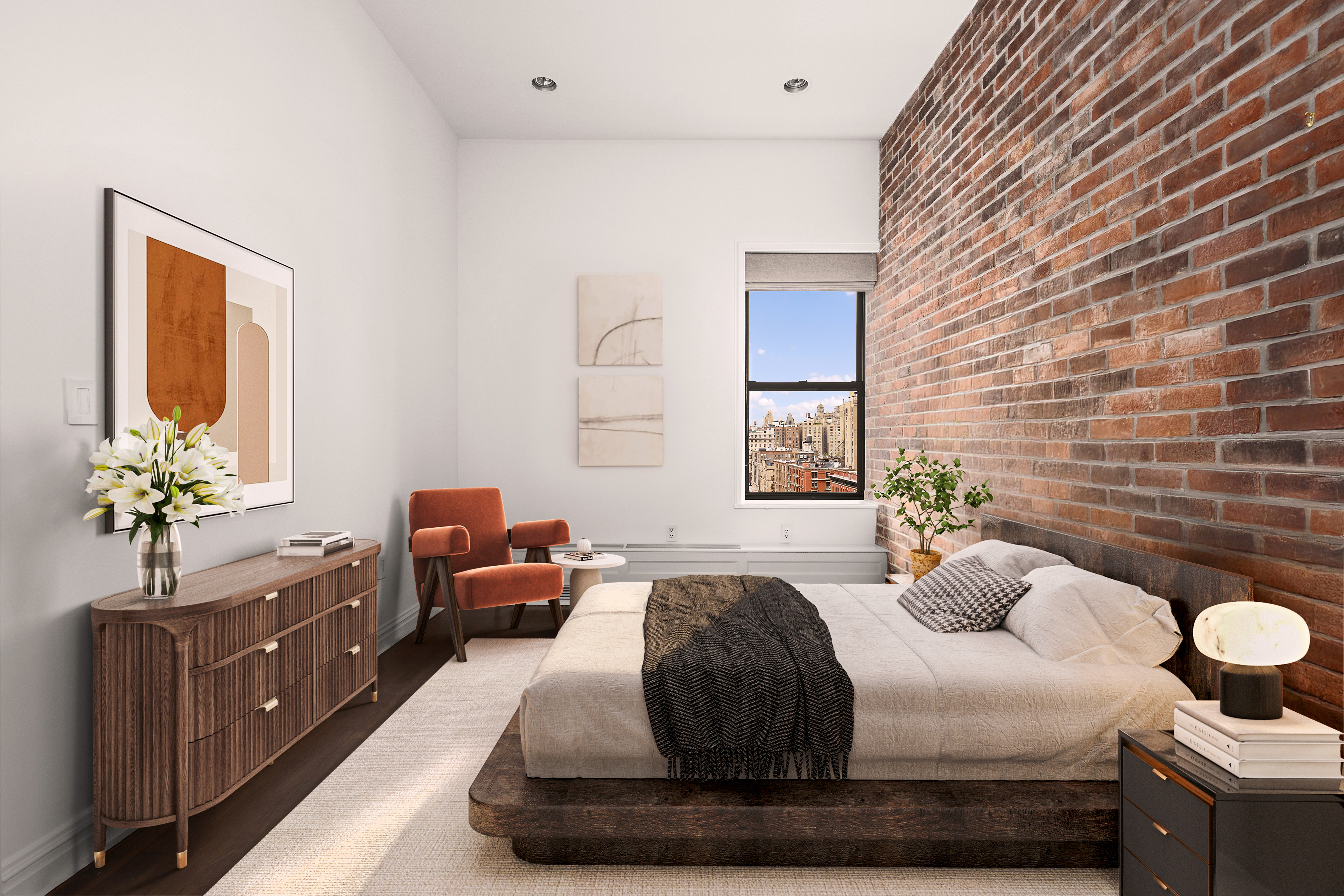 104 West 70th Street, Unit PH Manhattan, NY 10023 - Photo 10 of 17 a bedroom with a bed and window