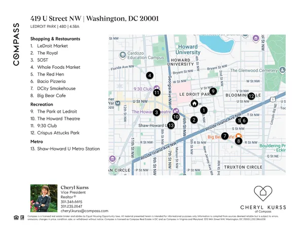 Contact Agent | 419 U Street Northwest, Washington, DC 20001