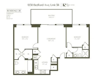 $1,150,000 | 1230 Bedford Avenue, Unit 3R | Bedford-Stuyvesant