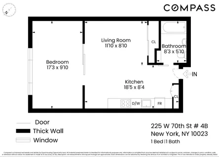 $599,000 | 225 West 70th Street, Unit 4B | Upper West Side