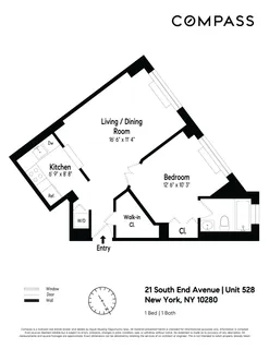 $525,000 | 21 South End Avenue, Unit 528 | Battery Park City