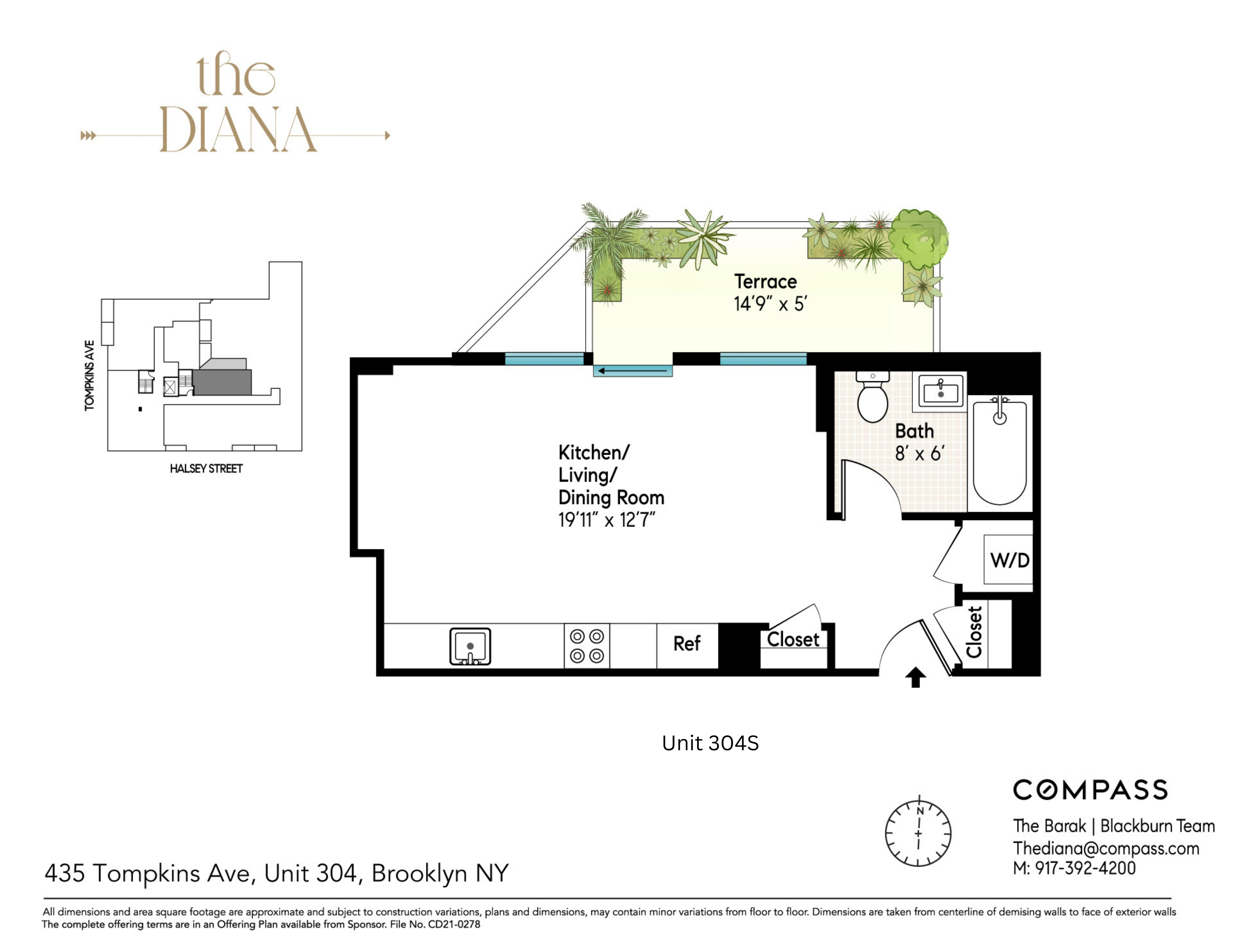 435 Tompkins Avenue, Unit 304S Brooklyn, NY 11216 - Photo 15 of 15 a picture of a floor plan