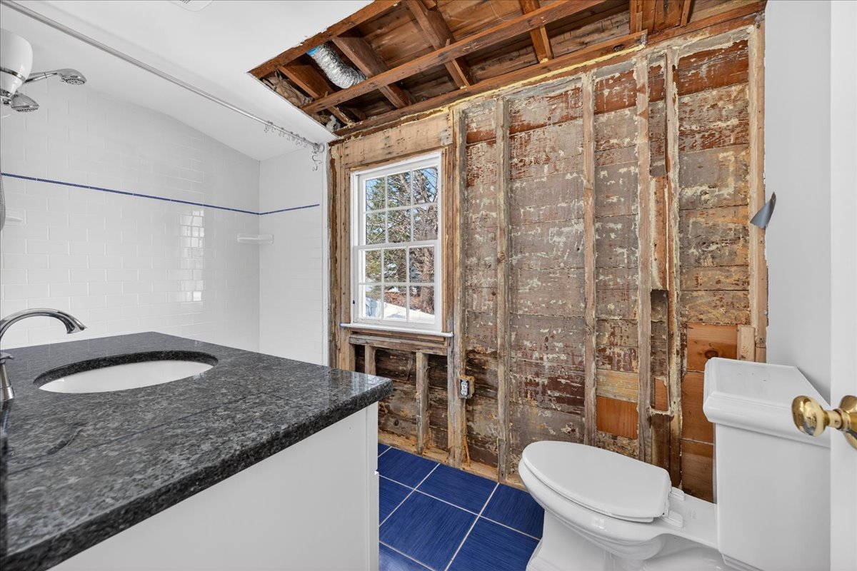 6 Studley Road Hingham, MA 02043 - Photo 17 of 27 a bathroom with a granite countertop sink toilet and shower