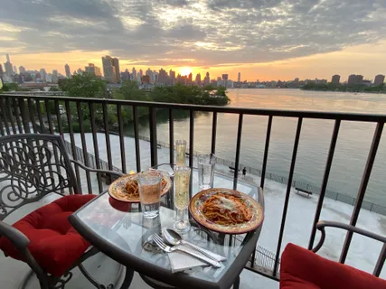 a view of a balcony with outdoor space