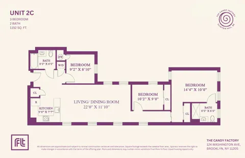 $1,958,000 | 124 Washington Avenue, Unit 2C | Clinton Hill