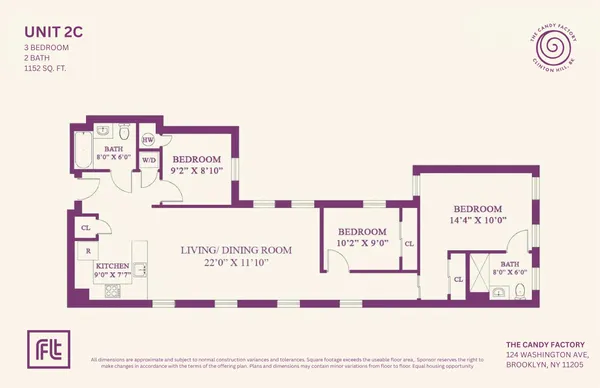 $1,800,000 | 124 Washington Avenue, Unit 2C | Clinton Hill