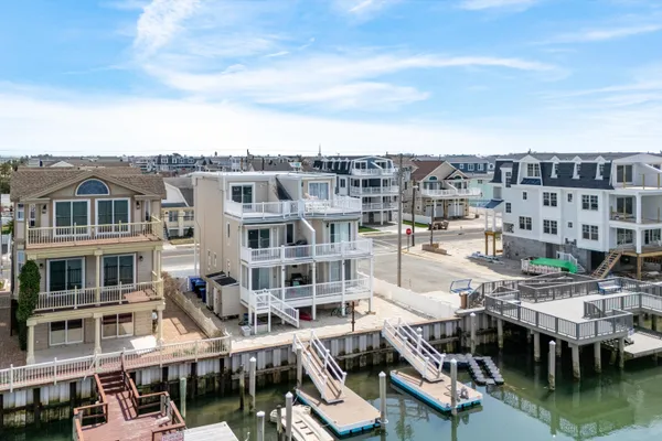 an aerial view of a city