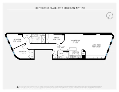 $1,495,000 | 130 Prospect Place, Unit 1 | Prospect Heights