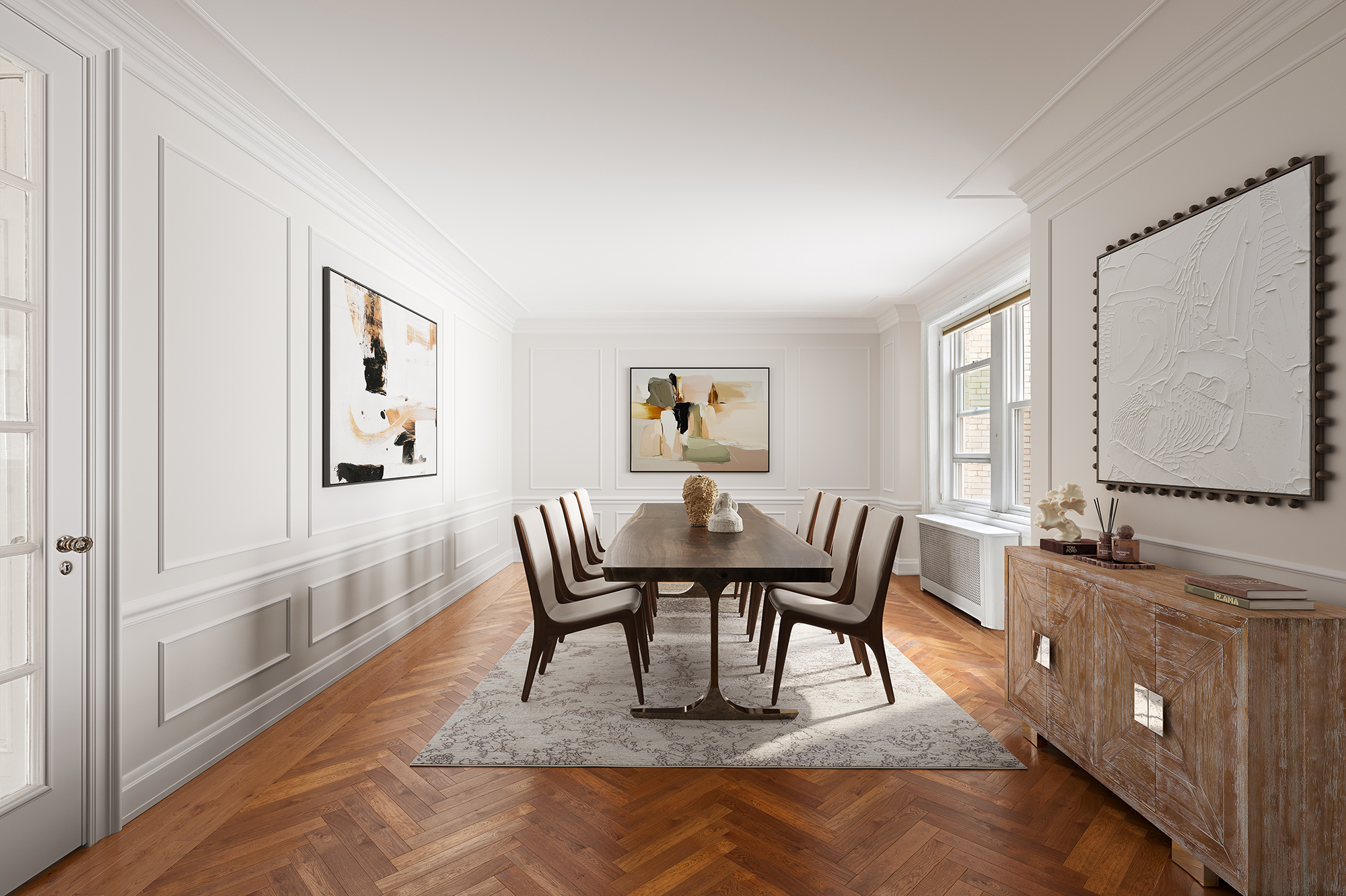 360 Riverside Drive, Unit 8A Manhattan, NY 10025 - Photo 3 of 20 a dining room with furniture and window
